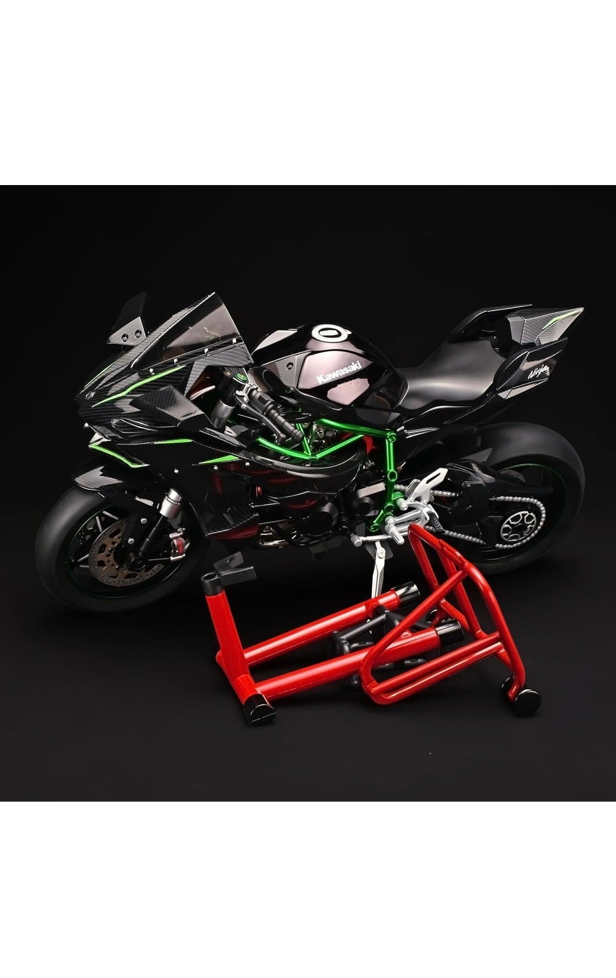 H2R bike kawasakiSuper Bike Motor Cycle - with smoke and lights Tiny Figure Racing Sports Max Energy Power