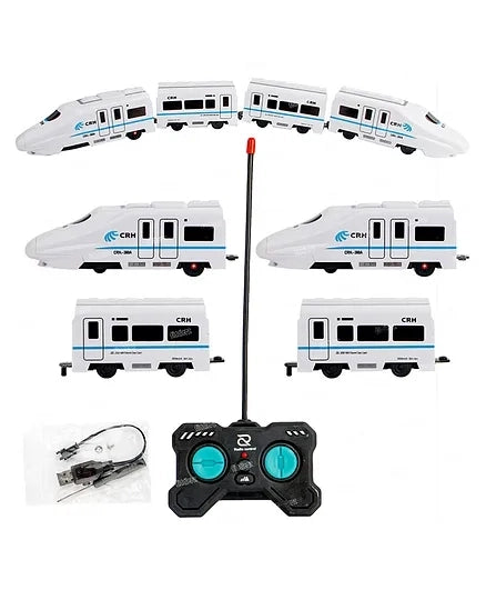 High Speed Remote Controlled RC Bullet Train Toy with Flash Light and Play Masters