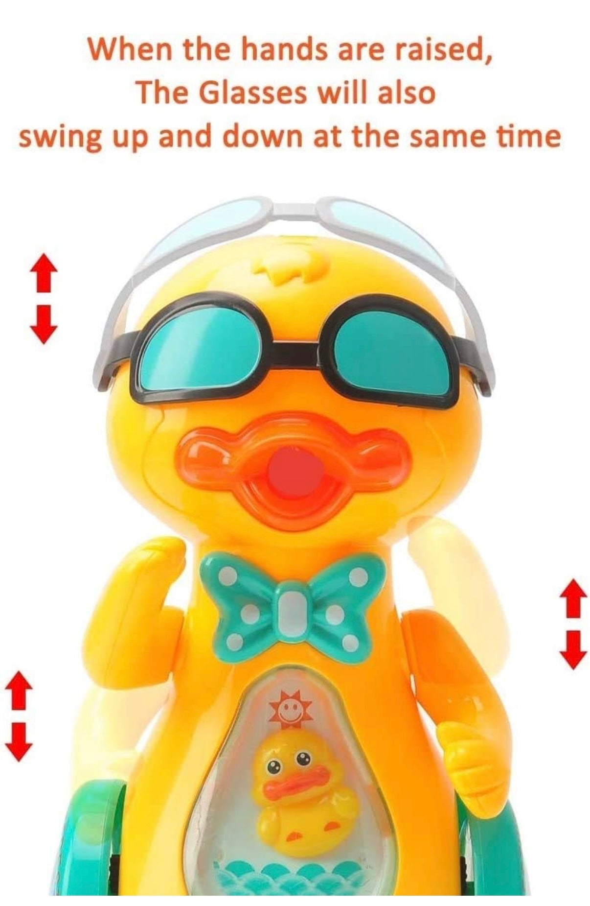 New MUSICAL DUCK WITH LIGHTS AND SMOKE - Toy Dancing Walking Yellow Duck Baby Toy with Music and LED Lights