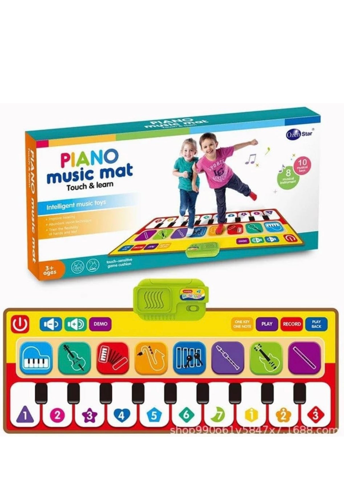 Musical Learning Piano Keys Dance Mat For 3+Years ,Batteries Included
