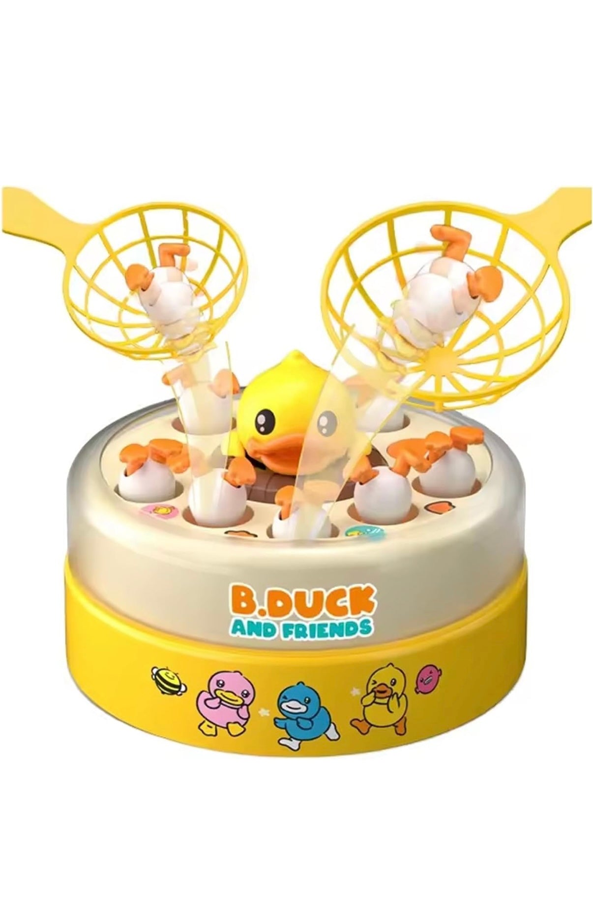 B.duck Bouncing & Learning Electric Carousel Toy, Improves Focus & Fine Motor Skills, Montessori Music Toy for Kids