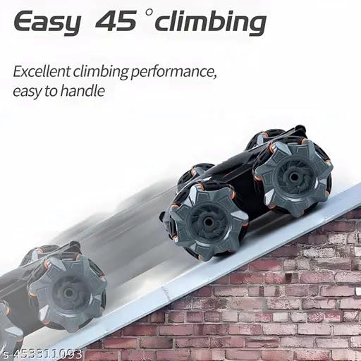 Remote Control Stunt Car, 360-Degree Drift Car with LED Lights, Battery Powered RC Car for Kids 3+ Years