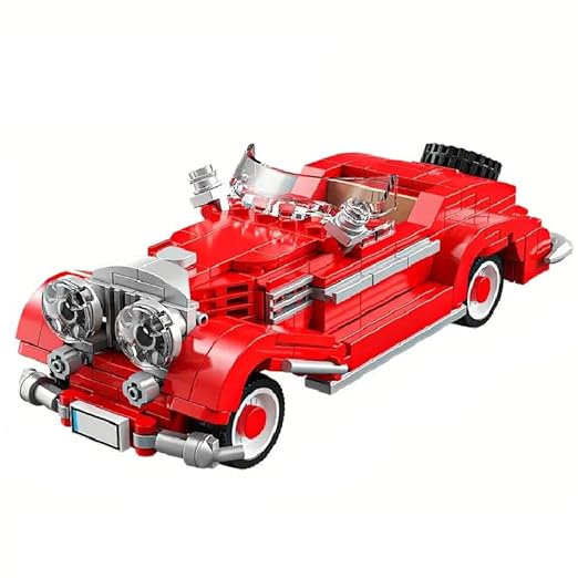 Vintage Car Technic Assemble Building Block Toy,Educational Building Blocks Set for Kids (319 Pieces)