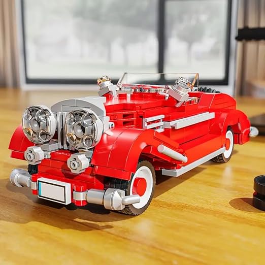 Vintage Car Technic Assemble Building Block Toy,Educational Building Blocks Set for Kids (319 Pieces)