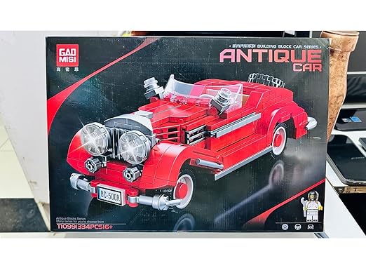 Vintage Car Technic Assemble Building Block Toy,Educational Building Blocks Set for Kids (319 Pieces)