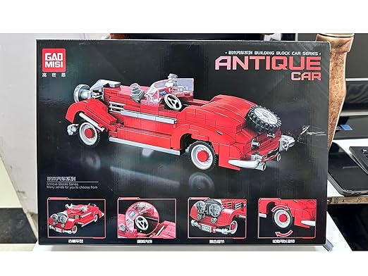 Vintage Car Technic Assemble Building Block Toy,Educational Building Blocks Set for Kids (319 Pieces)