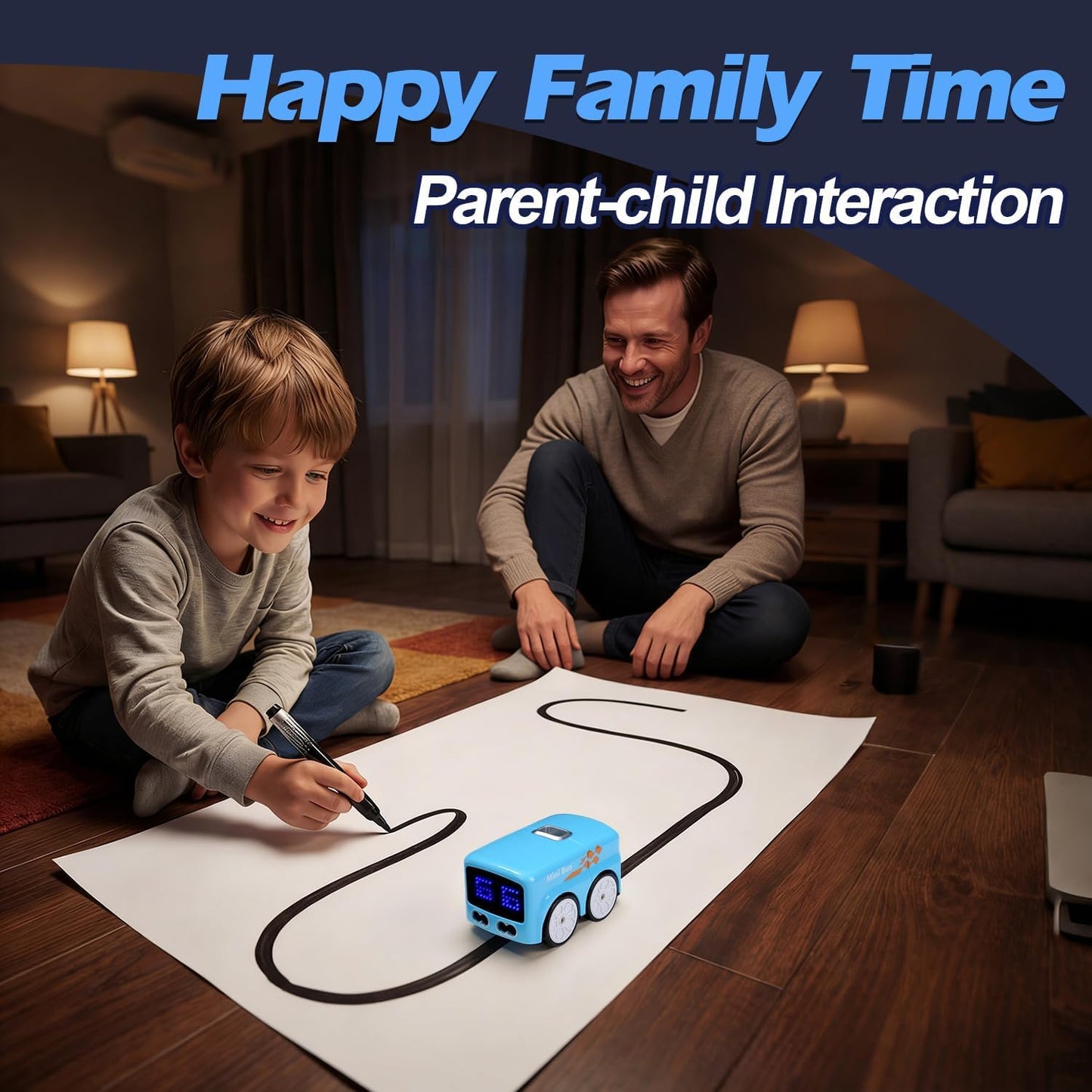 Retro sensor Bus follow me 2.4G Remote ControlMini RC Bus Toy, Gesture Sensing Remote Control Car with Auto Obstacle Avoidance, Line Tracking & Demo Mode, LED Expressions & Music playmaster toys