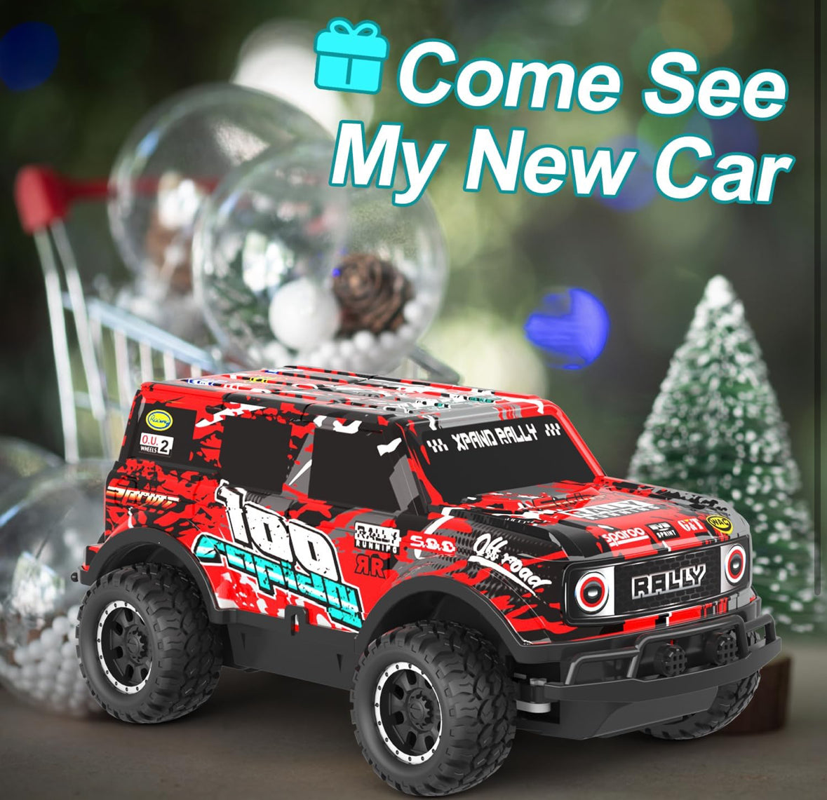 Remote Control Car, 1/24 Scale Light Up Racing Car Toys with Cool Led Lights