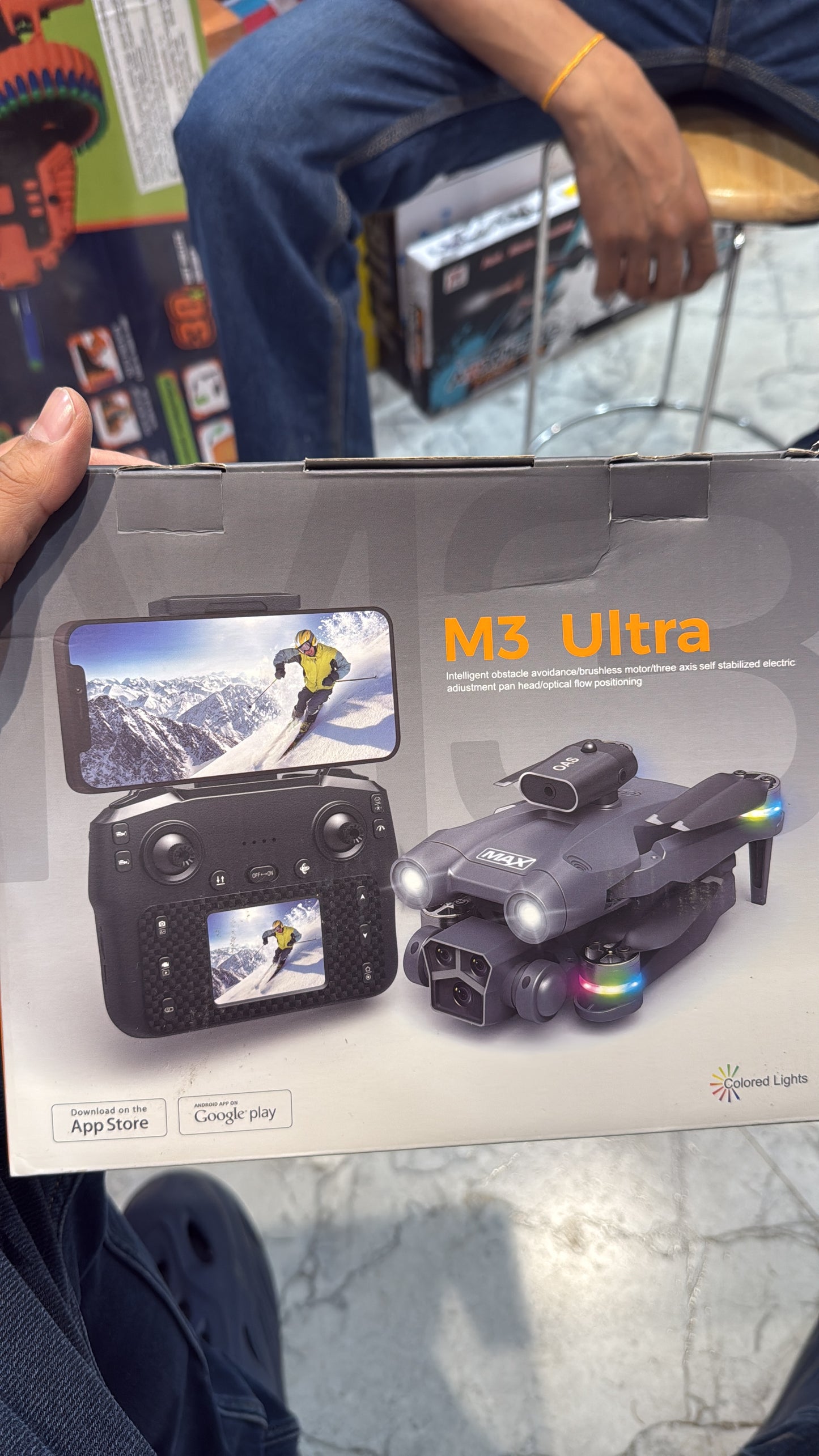 M3 Drone with Altitude Lock Techonology - 3 Cameras with Remote inbuilt screen and mobile app recording