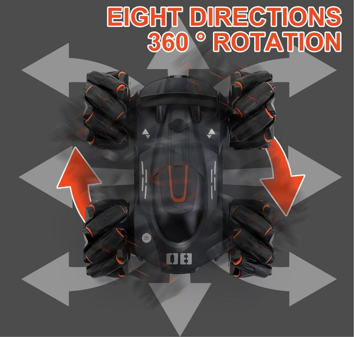 Remote control car with double sided driving stunt and drift car with Water spray smoke effect - jzl 88 drift Car - extreme stunt car