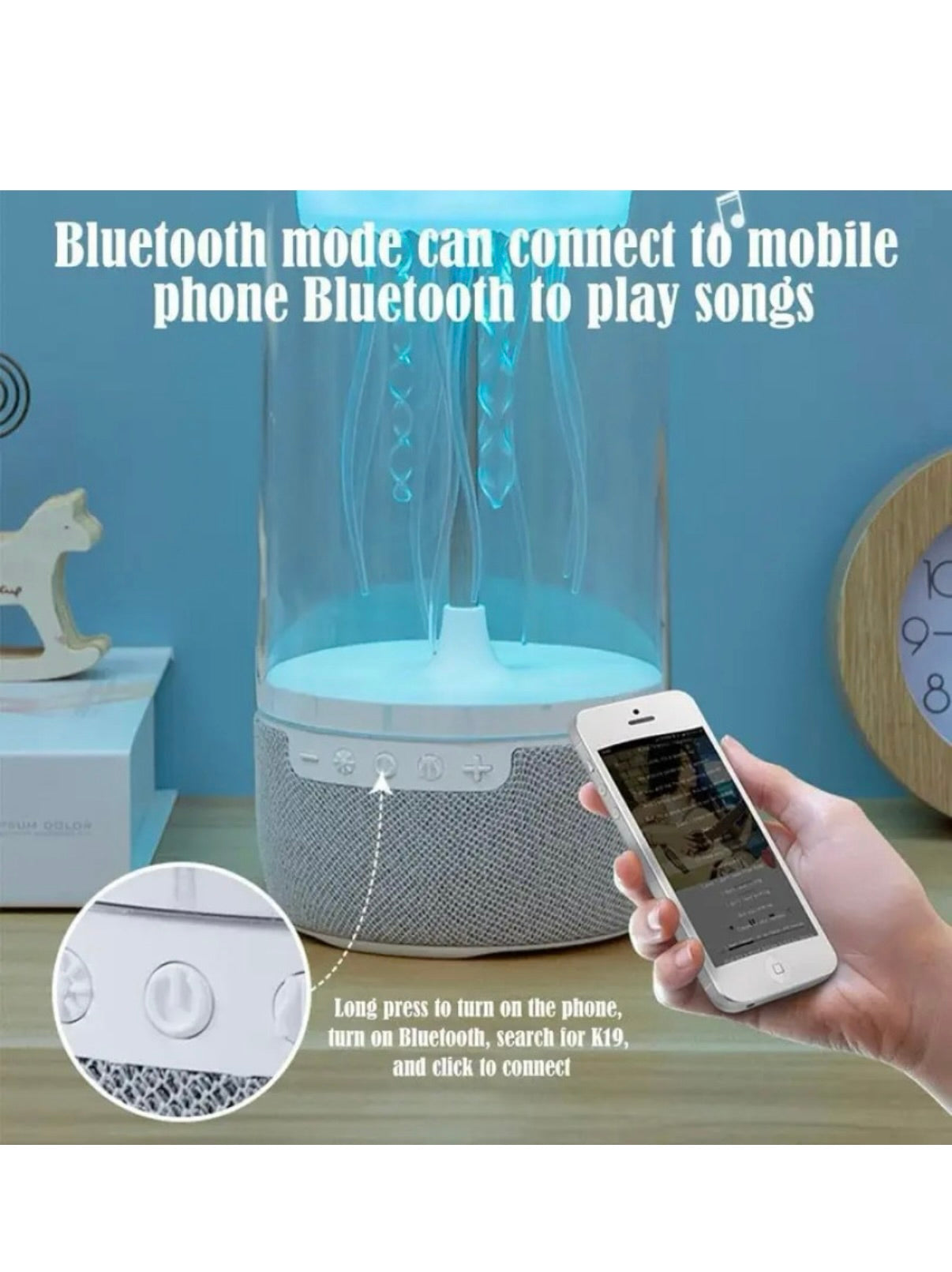 LED Jellyfish Night Lamp, 8
Color Changing Jellyfish Bluetooth 10w
Speaker Lamp Night Lamp