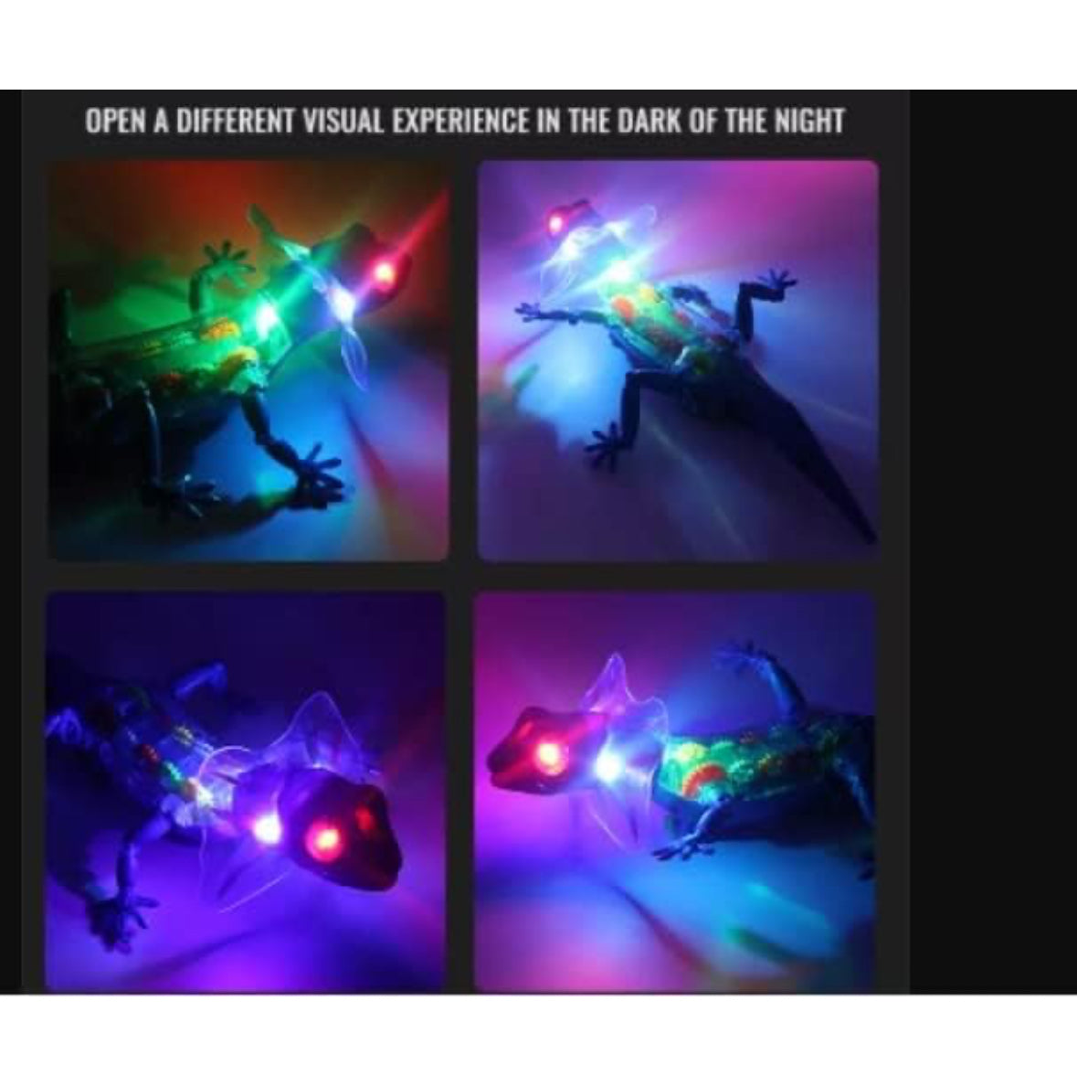 Battery Operated Toy Musical Light Up Animals Gear Lizard Learning Plastic Electric Flashing Universal Lizard Toy