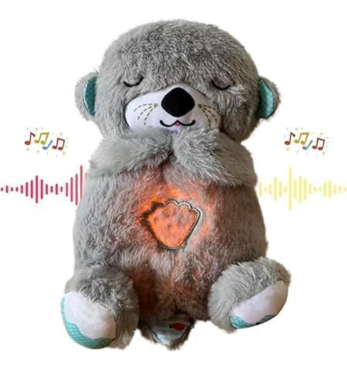 Soft Breathing Teddy with Music & Lights