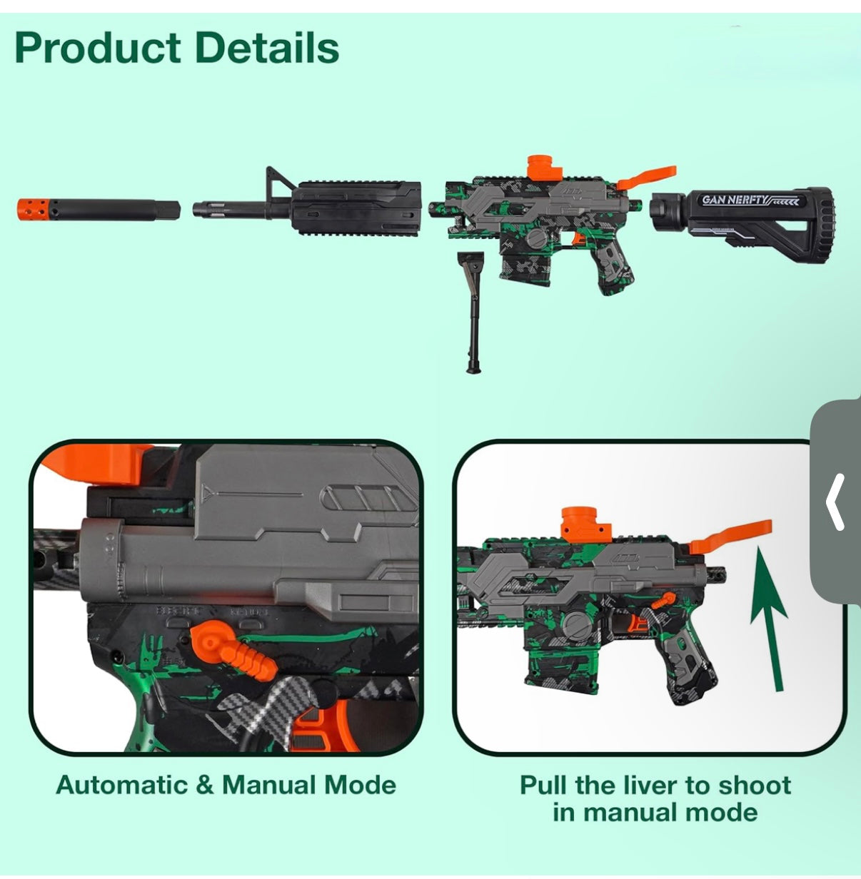 M416 Jelly Gun with orbeez ball jelly - big size Automatic battery operated jelly gun