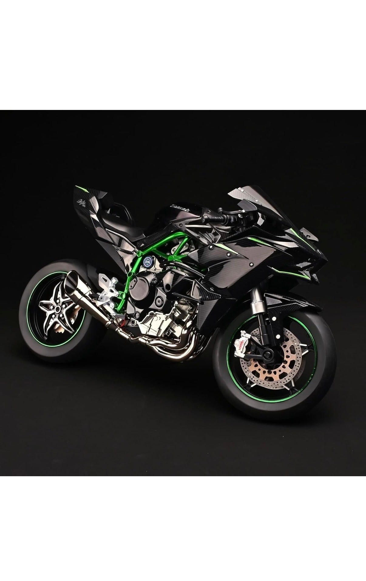 H2R bike kawasakiSuper Bike Motor Cycle - with smoke and lights Tiny Figure Racing Sports Max Energy Power