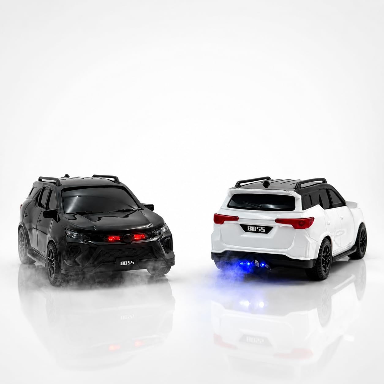 Legender RC Police SUV Car 1:18 Scale (Plastic) with Smoke Function, LED Headlights, Police Siren, 2.4GHz Remote, Type-C Rechargeable, (Copy)
