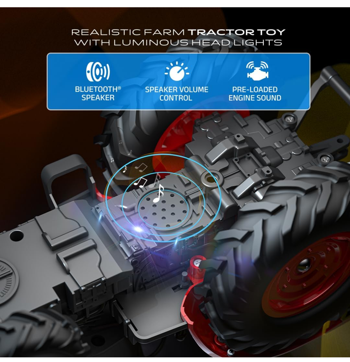 Original Mahindra OJA RC Tractor Toy for Kids | Remote Controlled ATV Truck | Type-C USB Rechargeable | in-Built Bluetooth Speakers | Orignally Licensed Model Vehicle |