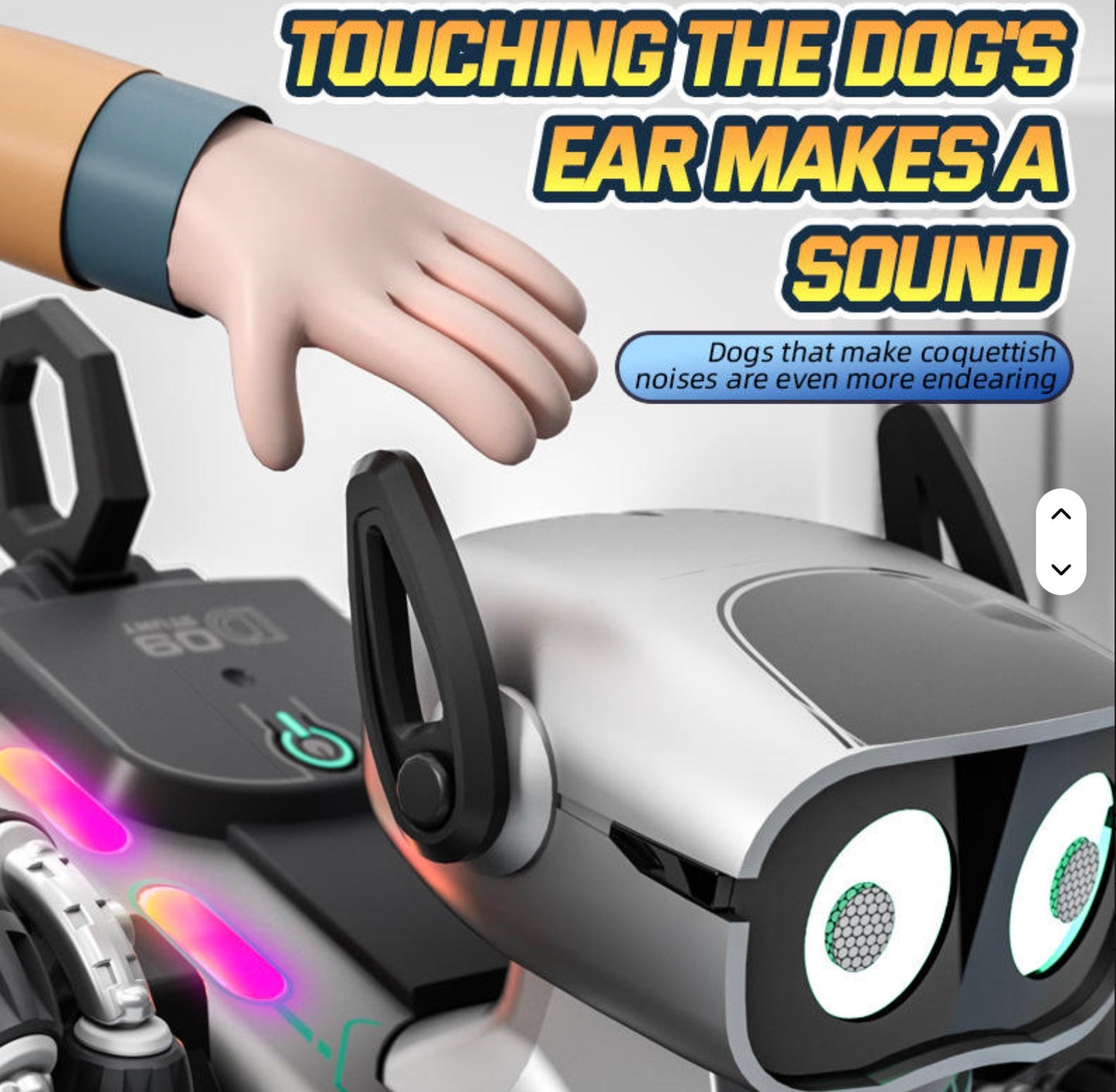2.4GHz Eight-Wheel Stunt Robot Dog Remote Stunt Smart LED Face Robotic Toys Automatic Remote Control Dog
