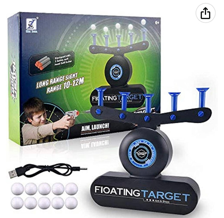 Floating Target Shooting Game -for Kids with 1 Shooting Toy Gun, 10 Foam Based Soft Balls and 5 Foam Based Soft Bullets | Very Unique Design.(Multicolor)