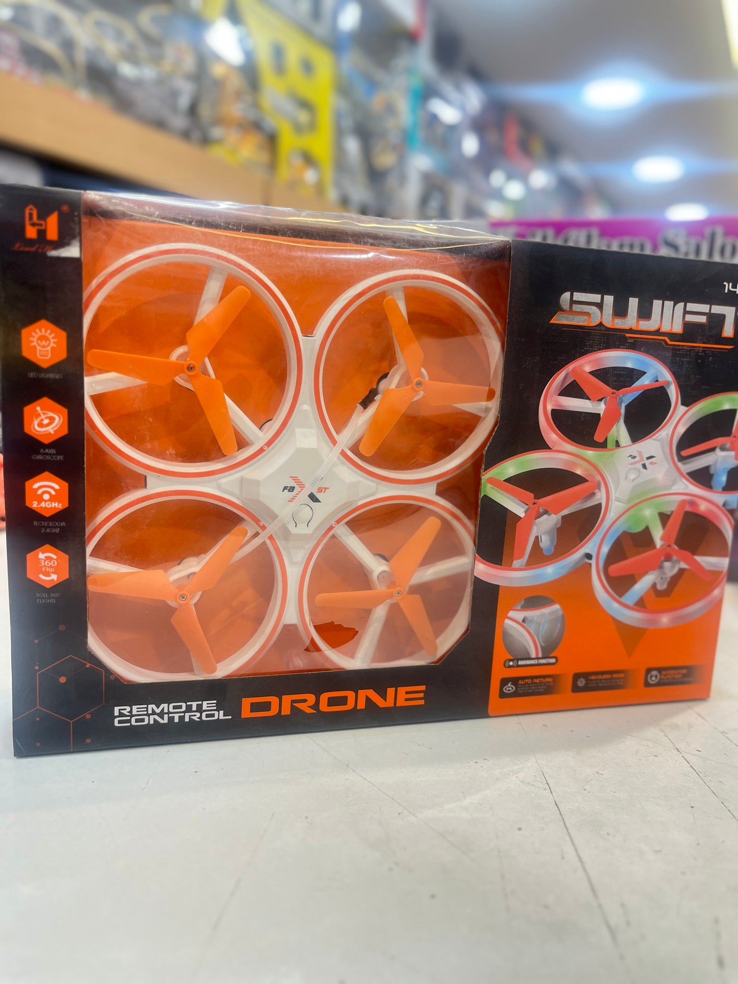 Flying drone toy- Remote control drone with active obstacle sensor