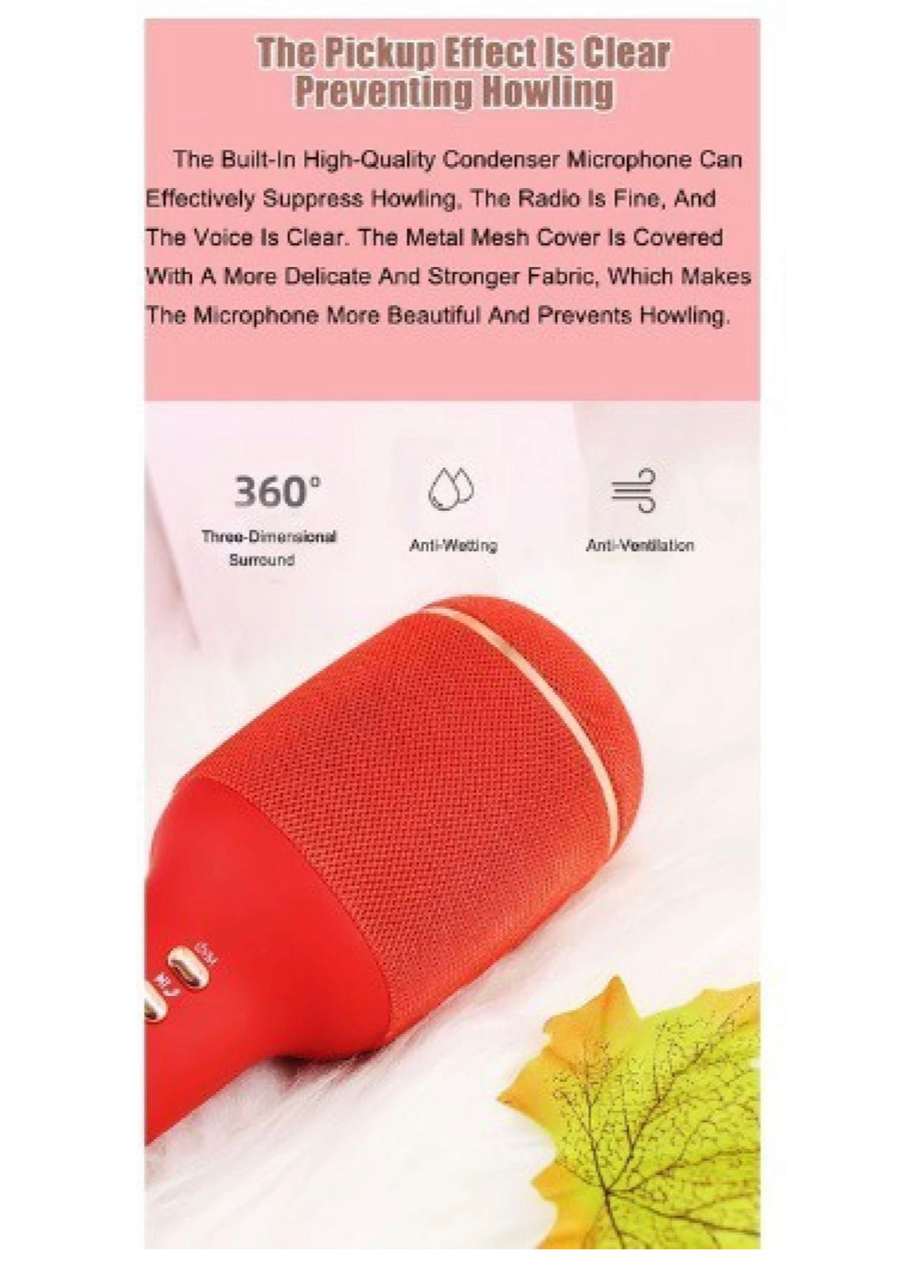 Bluetooth mic karaoke wireless speaker with usb and rechargea battery