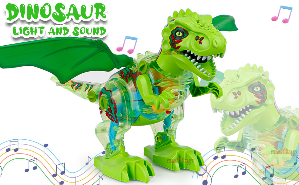 dinosaur with smoke spray - dino with music
