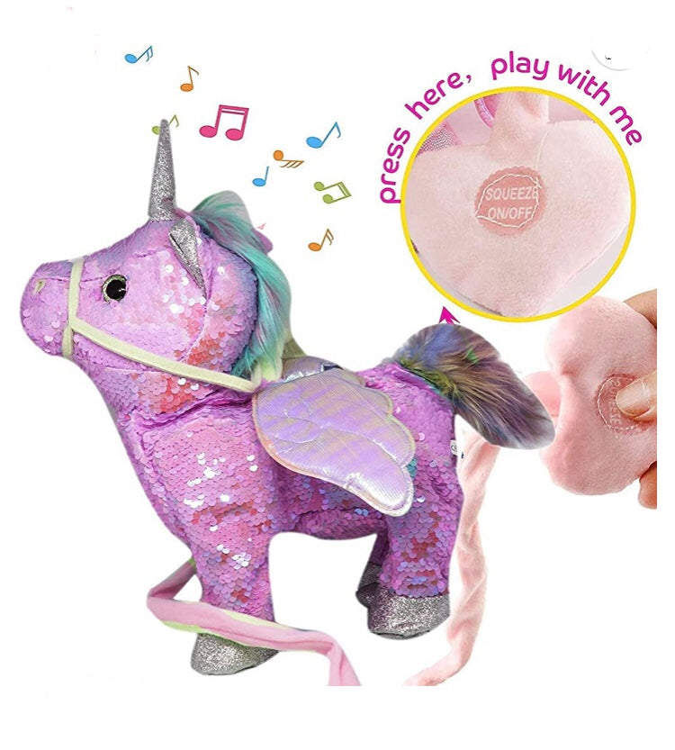 Soft Plush Walking Toys with Music and Sound Sing Song Walk Twisting Super Cute Pet Toy for Kids Boys and Girls (Pink) Pack of 1