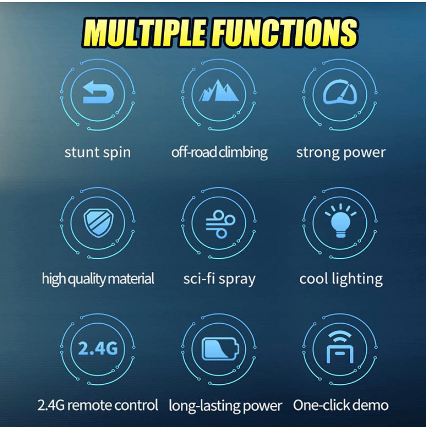 8 Wheels Stunt Remote Control Car- 360 Flip & Rotating