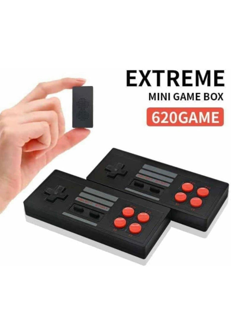 Video Game Console 620Extreme Mini Game Box Built-in 620 Games for Tv with Set of Player Wireless Remote