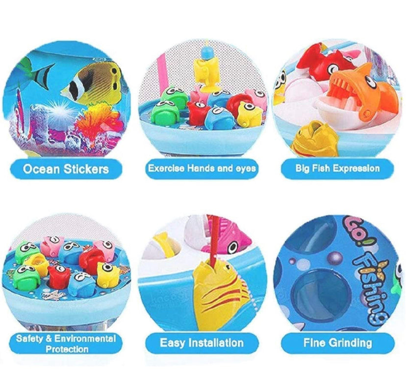 Fish-Catching Game with Music and Light Function for Kids