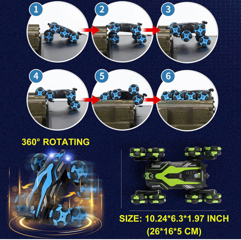 8 Wheels Stunt Remote Control Car- 360 Flip & Rotating