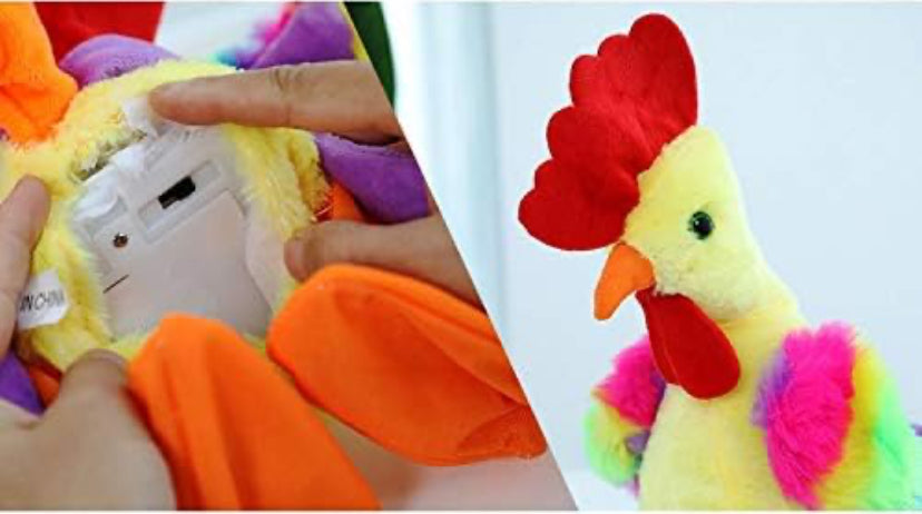 Dancing & Singing Chicken Plush Toy for Kids with Movable Head