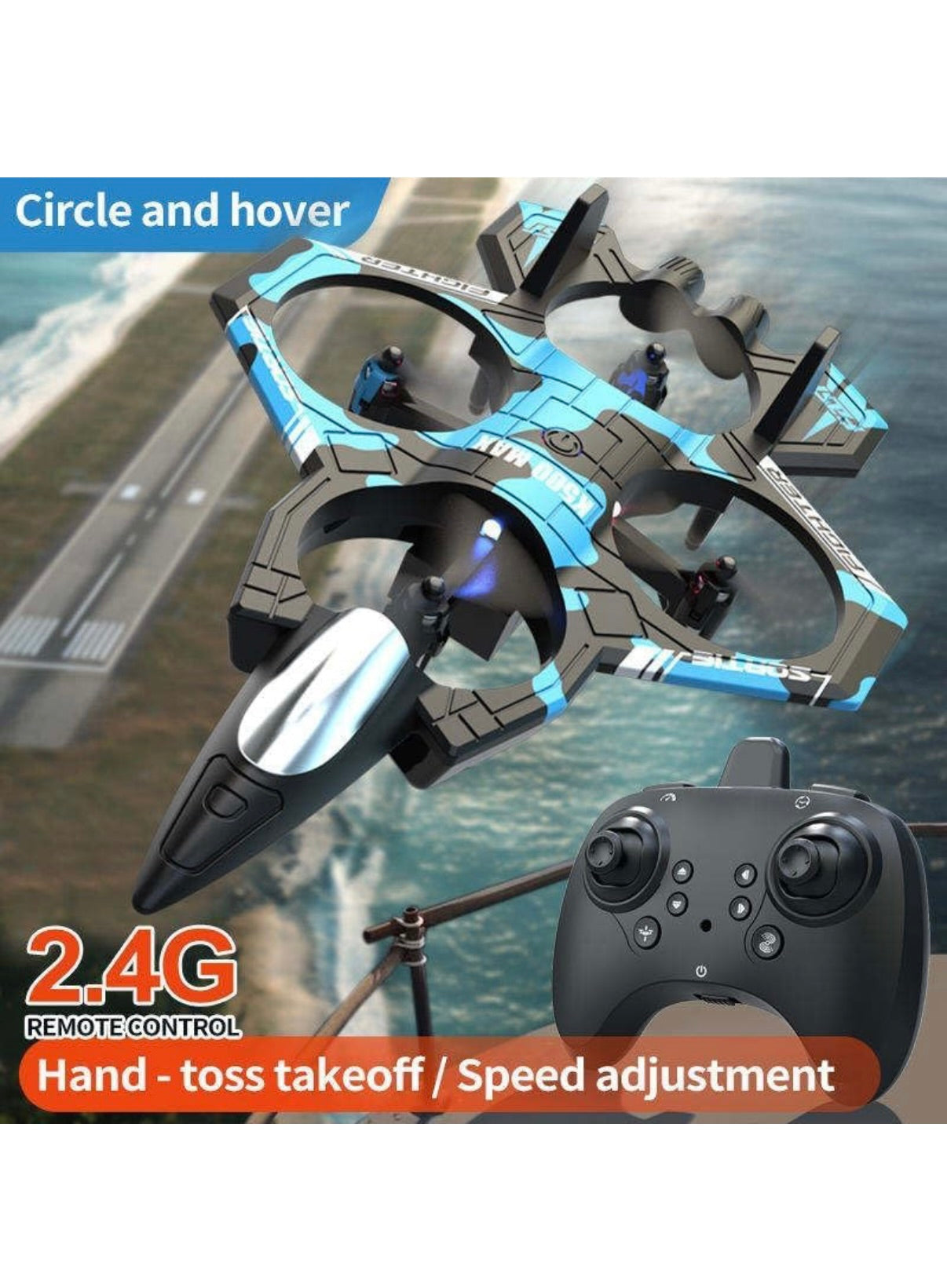 Remote Control Flying plane jet fighter plane Glider for - unbreakable body RC Aircraft Fighter (Color May vary)