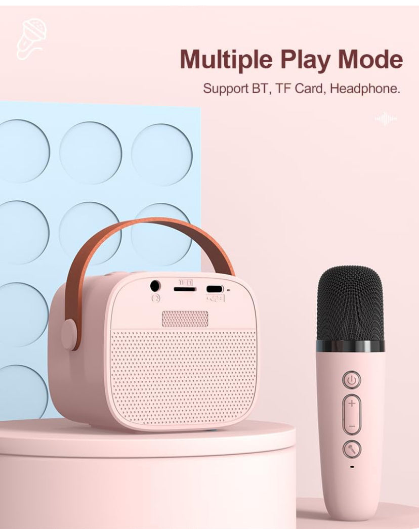 Bluetooth with Portable Bluetooth Speaker and Wireless Microphone for kids