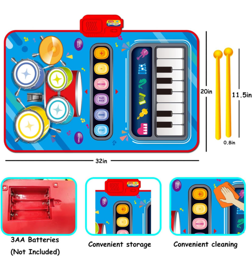 Piano Mat Toddler Montessori Toys- Educational Musical Baby Play Mat