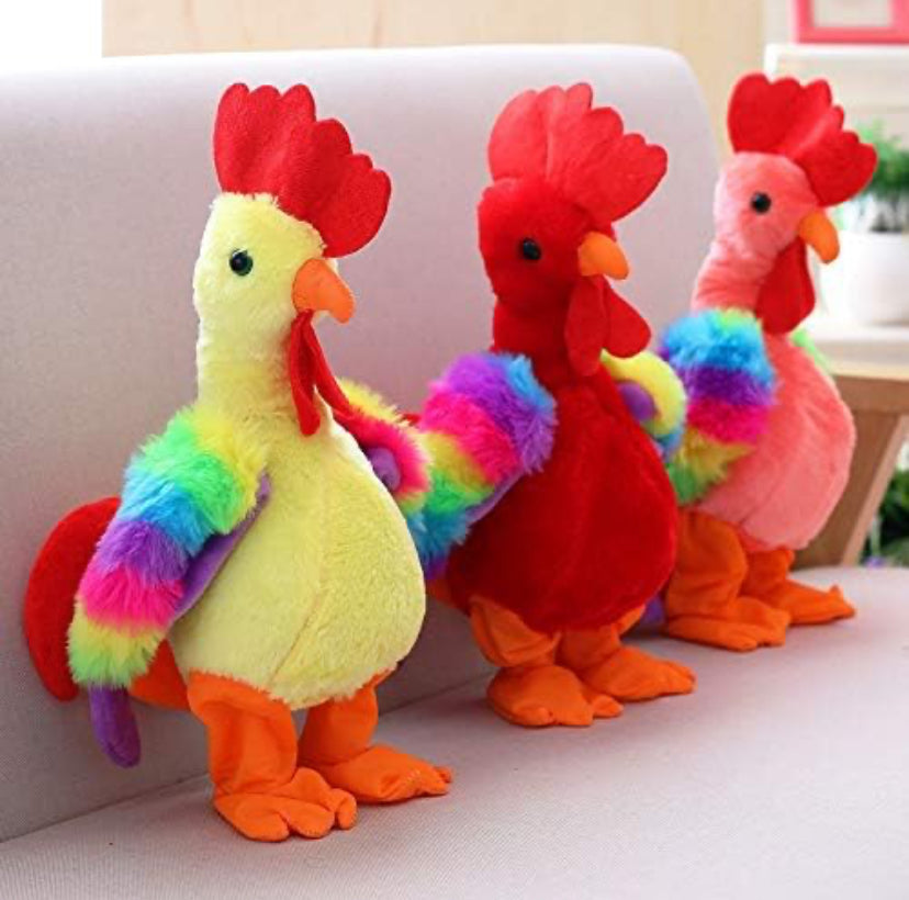 Dancing & Singing Chicken Plush Toy for Kids with Movable Head