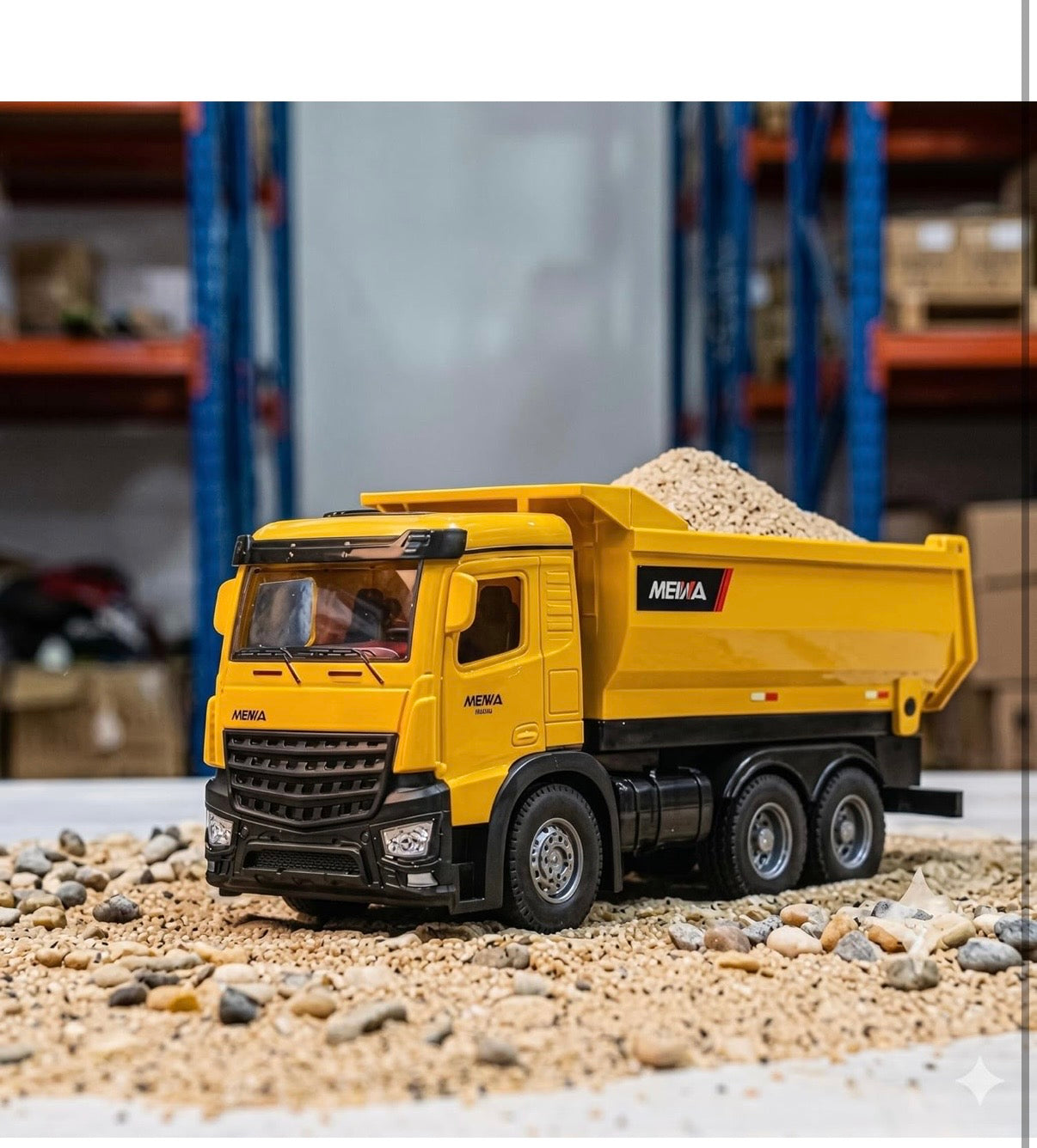 Big size Remote Control Construction Truck Toy – 2.4GHz RC Dump Truck with Sound, Rechargeable Battery, Full Functional Heavy Duty Engineering Vehicle