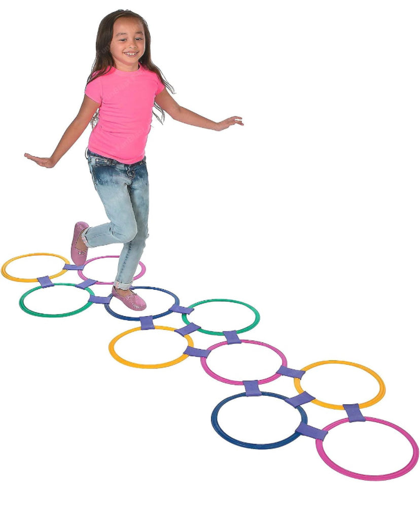 Twister Hopscotch Active Indoor Game with Rings