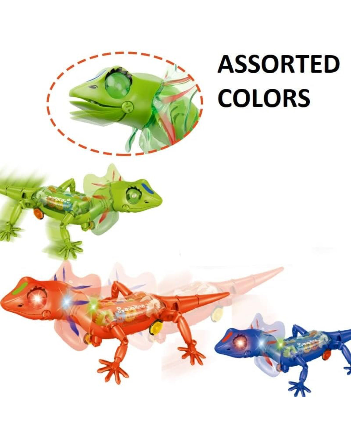 Remote control Battery Operated Toy Musical Light Up Animals Gear Lizard Learning Plastic - Rc lizard toy