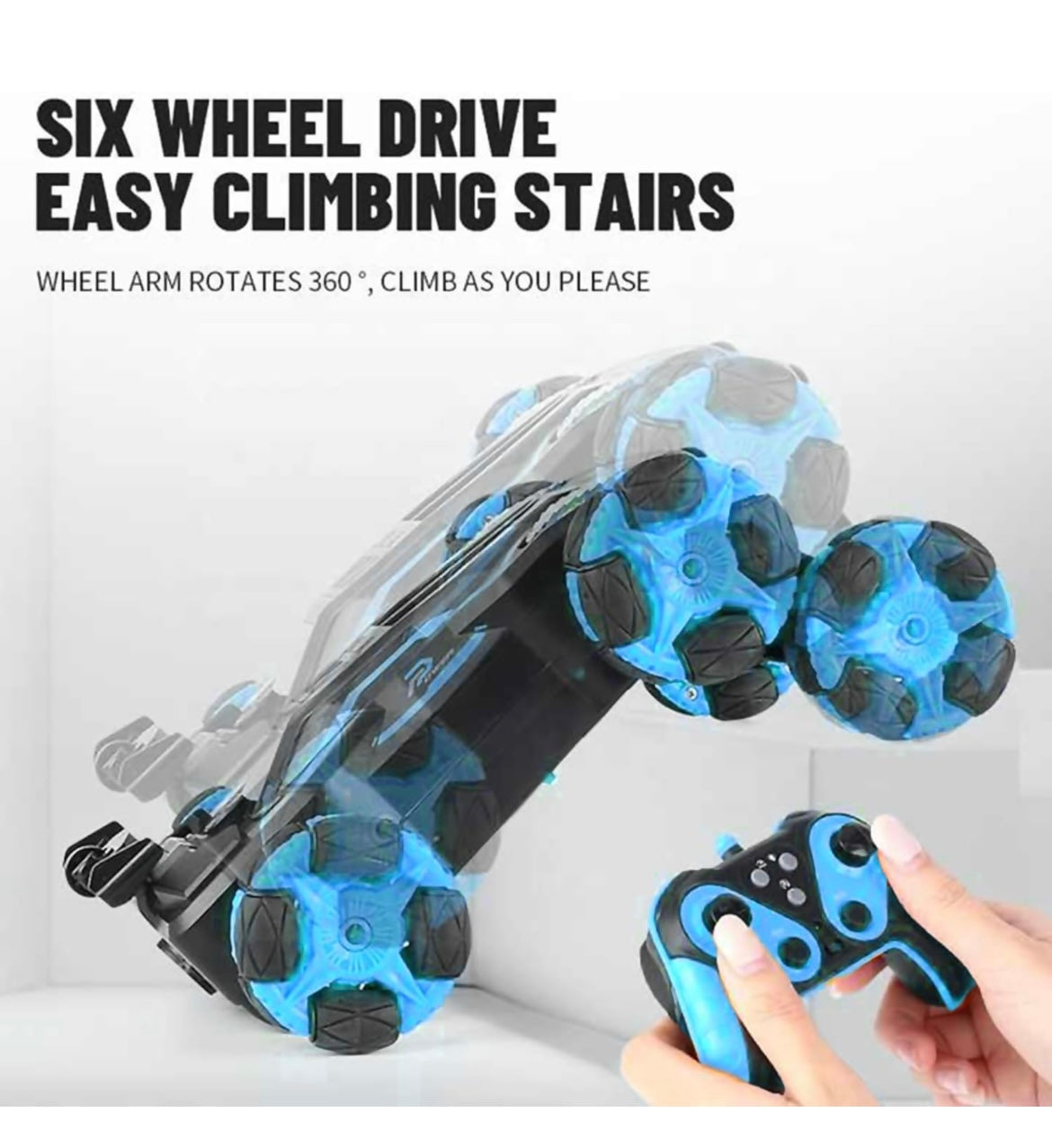 6 Wheels 360°Rotating Remote Control Rechargeable Stunt Car