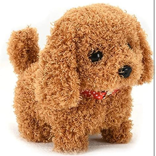 Plush Dog puppy - Cute Soft Walking Puppy Toy Barking Dog Toy - with moving head- random colors