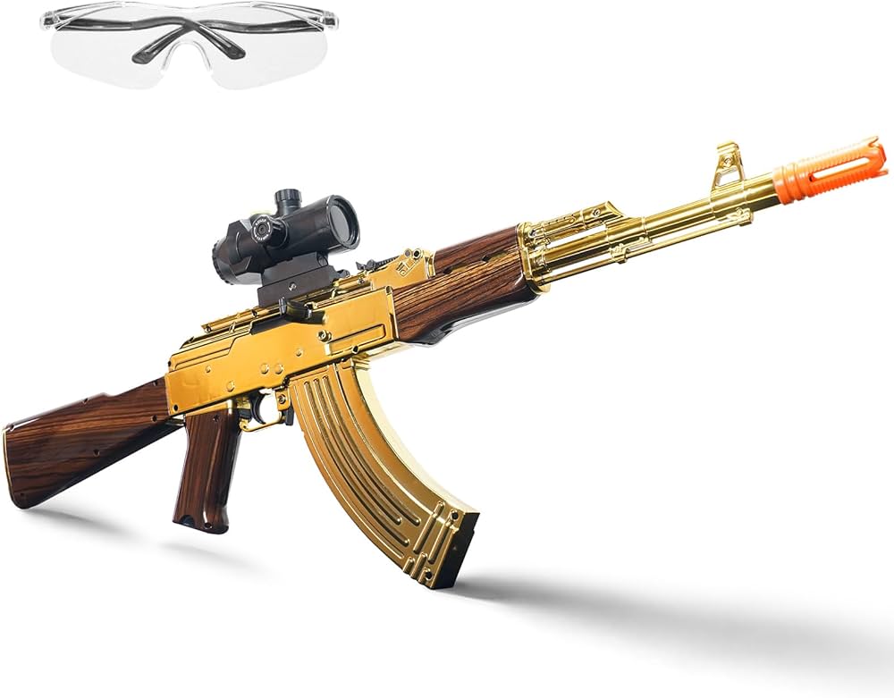 Ak 47 Jelly Gun with orbeez ball jelly - big size Automatic battery operated - rechargeable- long length shot nylon material