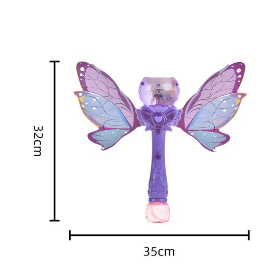 Butterfly bubble Stick with lights and music- bubble gun toy with lights - playmaster toys