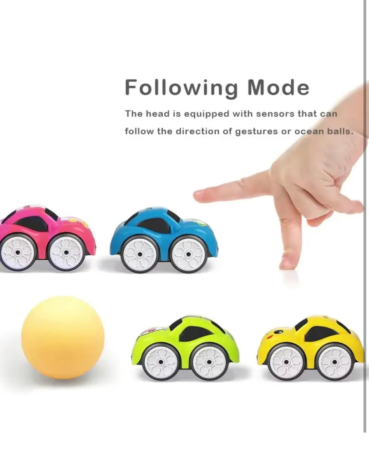 Nrw Pen induction Smart Sensor Mini Car for Kids | Magic Induction RC Intelligent Sensor Car | Pull Back Mini CAr with Smart Music & LED Lighting | (Copy)