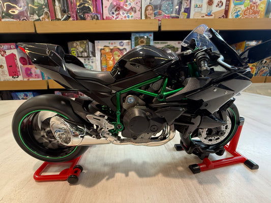 (H2R bike kawasakiSuper Bike Motor Cycle - with smoke and lights Tiny Figure Racing Sports Max Energy Power scale 1:9