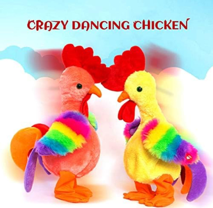 Dancing & Singing Chicken Plush Toy for Kids with Movable Head