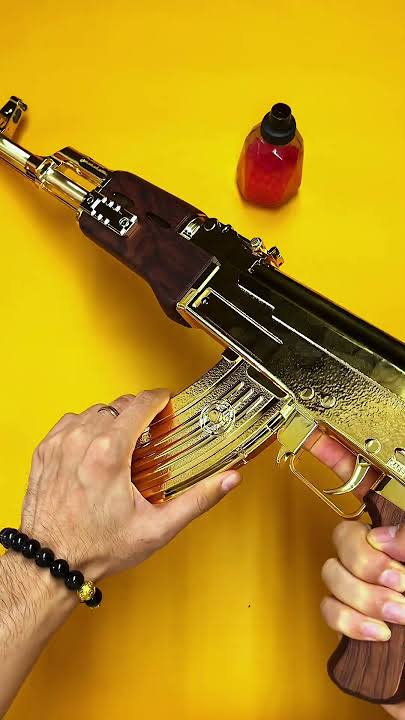 Ak 47 Jelly Gun with orbeez ball jelly - big size Automatic battery operated - rechargeable- long length shot nylon material
