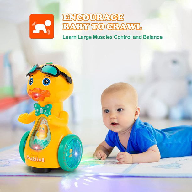 MUSICAL DUCK WITH LIGHTS AND SMOKE -  Toy Dancing Walking Yellow Duck Baby Toy with Music and LED Lights