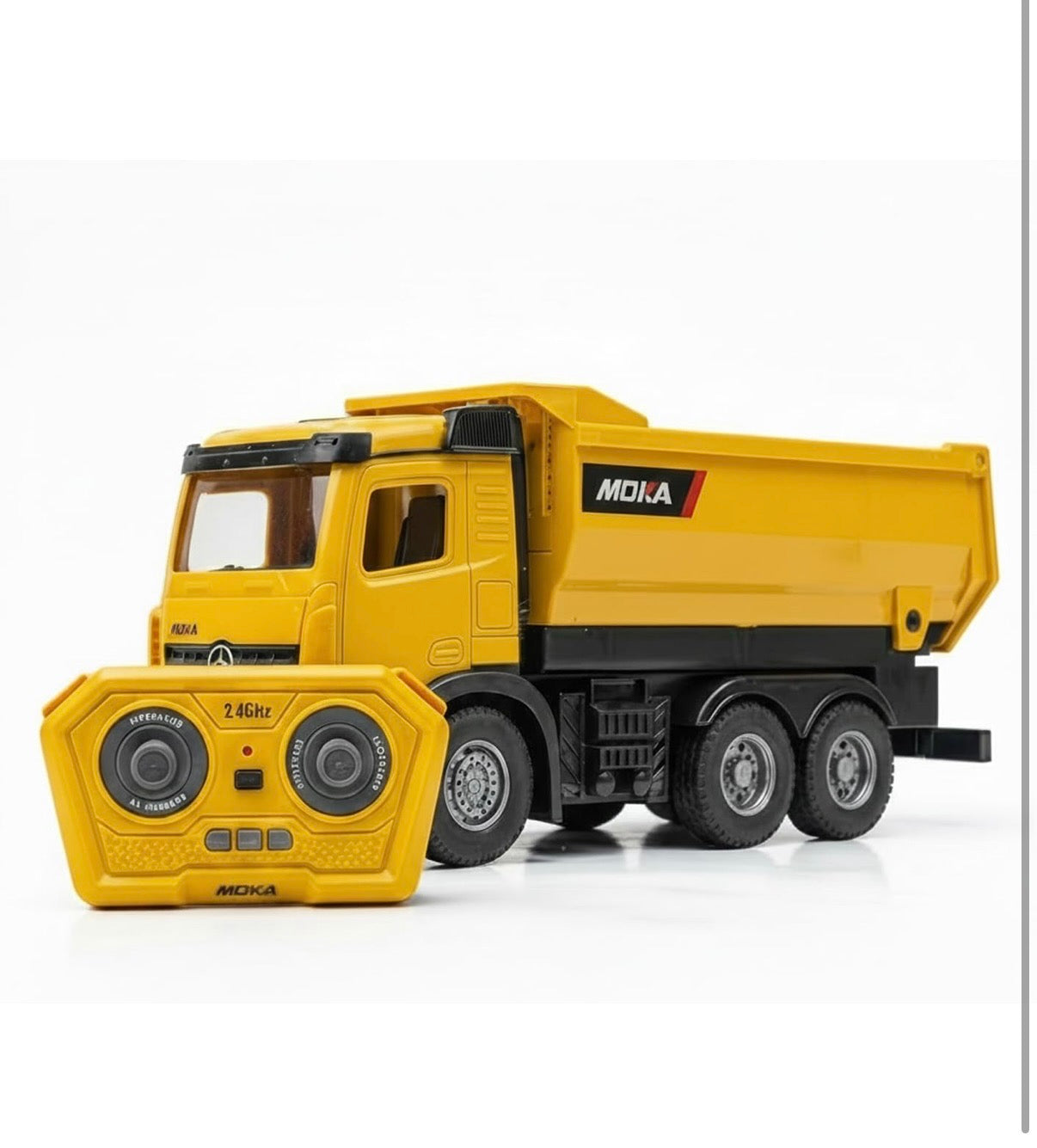 Big size Remote Control Construction Truck Toy – 2.4GHz RC Dump Truck with Sound, Rechargeable Battery, Full Functional Heavy Duty Engineering Vehicle