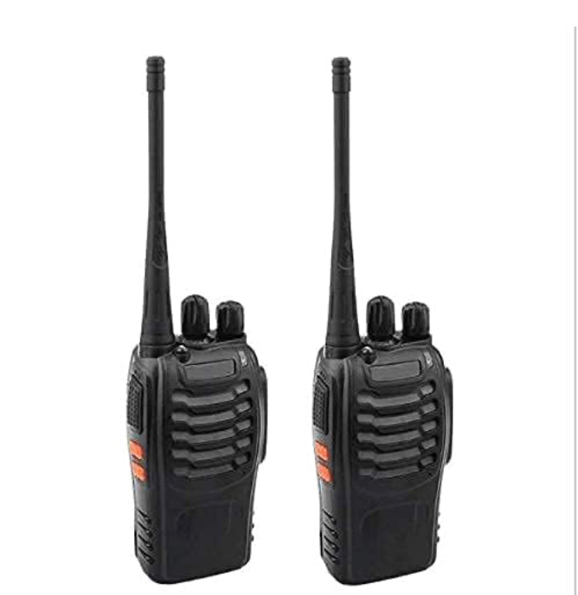 Real Walkie Talkies - Long Range (upto 450 meters) - Real walkie talkie pair with 2 chargers